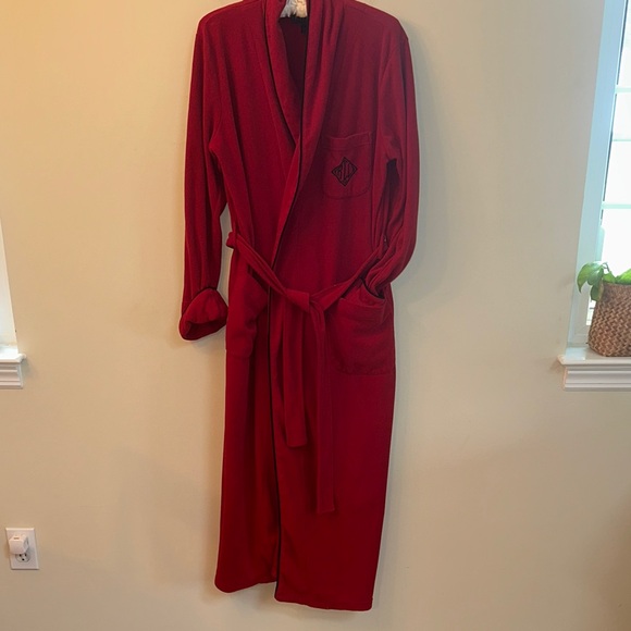 Lauren Ralph Lauren Other - Lauren Ralph Lauren Red Velour Shawl Collar Robe – Vintage – Size M